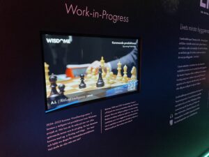 En utställning som visar schack och Artificiell intelligens